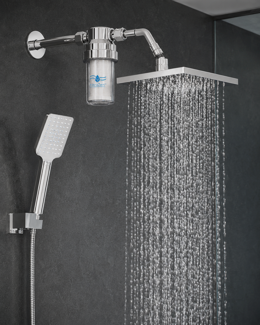 ClearFlow filter on a shower